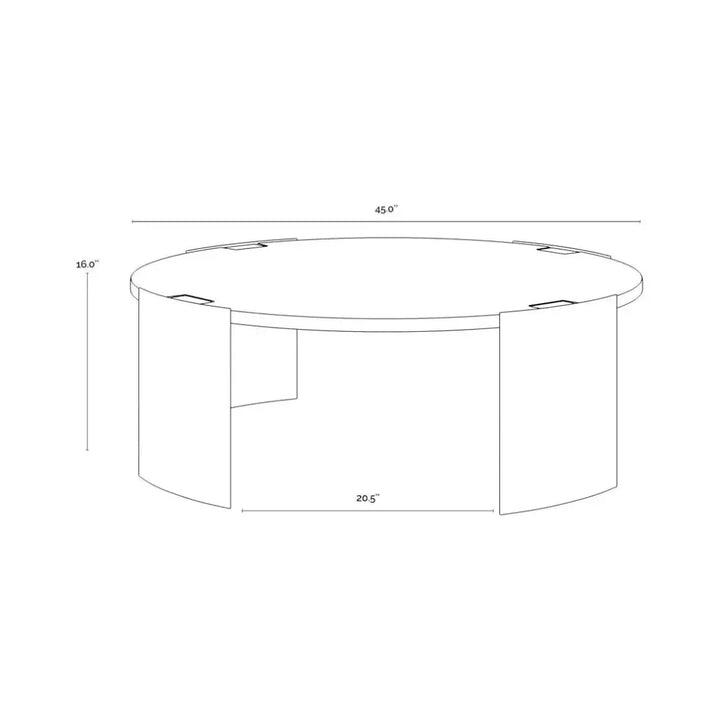 Gallus Concrete Outdoor Round Coffee Table-Outdoor Coffee Tables-SUNPAN-LOOMLAN