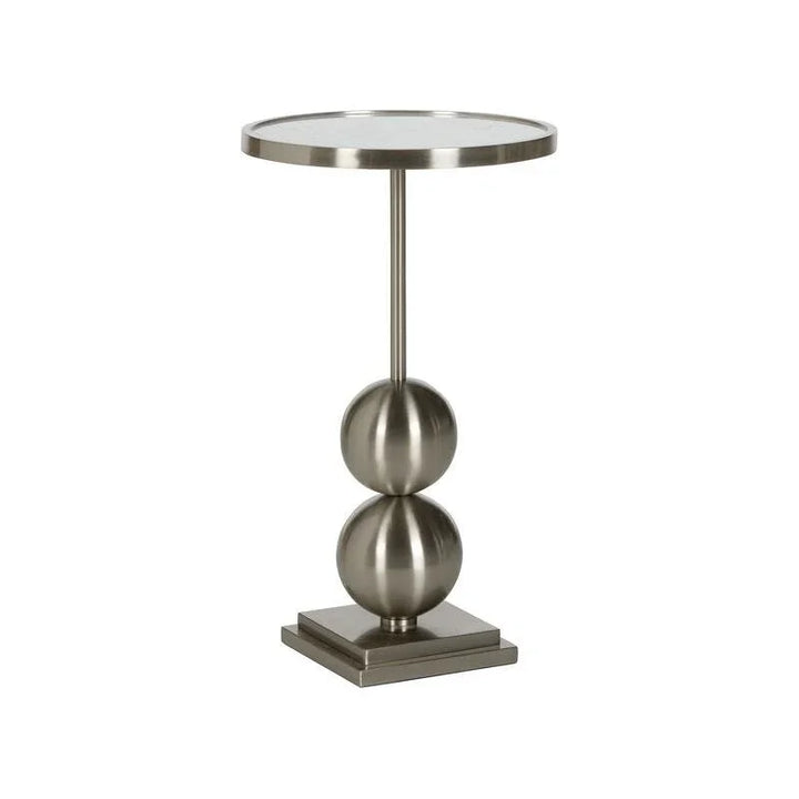 Garrett Mirrored Top Round Drinks Table - LOOMLAN - Chelsea House - Side Tables