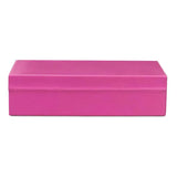 Gastsburg Leather & Paper Liner Pink Shagreen Box 2PC-Boxes & Bowls-Sarreid-LOOMLAN