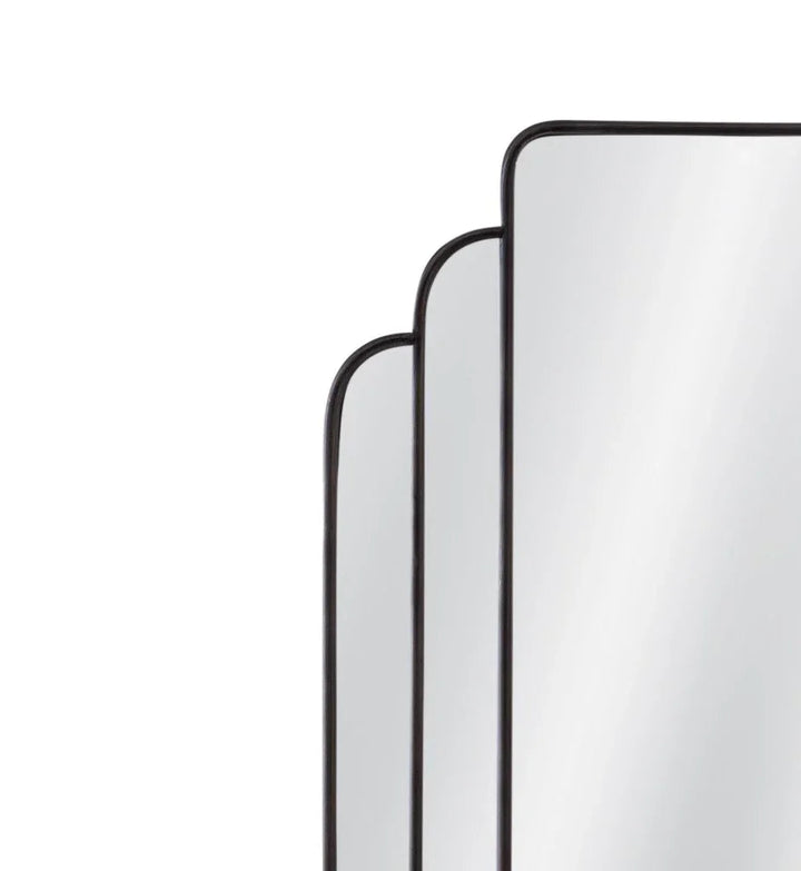 Gatsby Black Finish Frame Wall Mirror - LOOMLAN - Bassett Mirror - Wall Mirrors