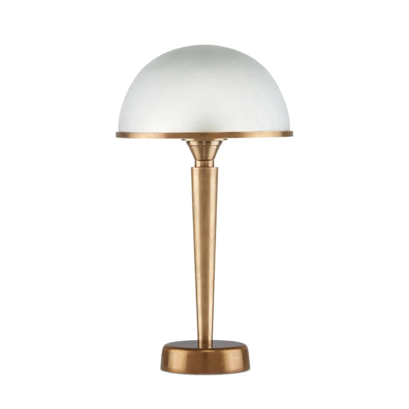 Gatsby Frosted Glass Finish Table Lamp-Table Lamps-Currey & Co-LOOMLAN