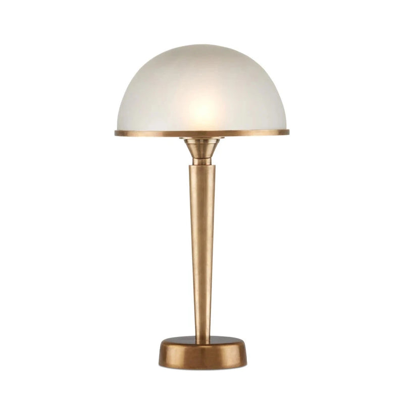 Gatsby Frosted Glass And Brass Finish Table Lamp