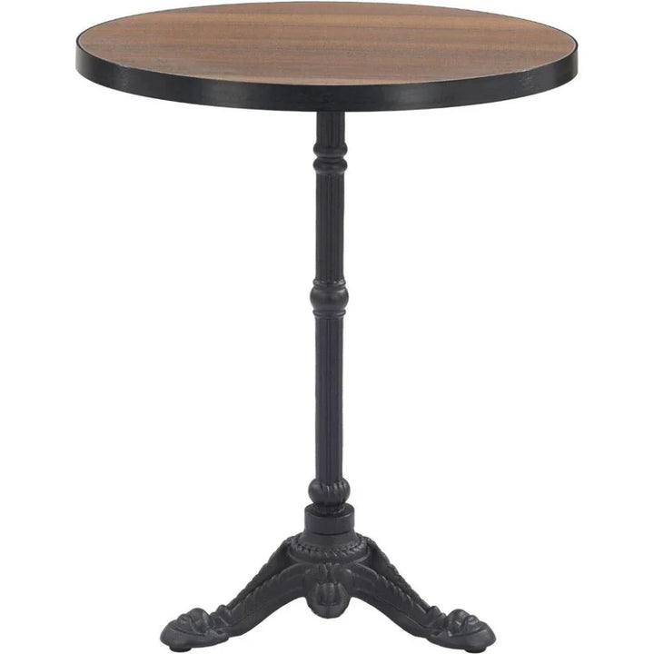 Gazebo Walnut Round Dining Table-Outdoor Dining Tables-Zuo Modern-LOOMLAN