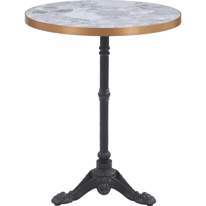 Gazebo Wood and Metal Round Dining Table-Outdoor Dining Tables-Zuo Modern-LOOMLAN