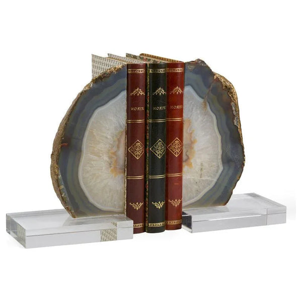 Geode Crystal Base - Agate Bookends (Pr) - LOOMLAN - Chelsea House - Statues & Sculptures
