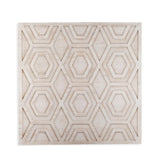 Geometric MDF White Wall Hanging