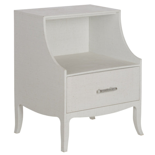 George III One Drawer Bedside Table-Nightstands-Chelsea House-White-LOOMLAN