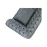 108" Slate Grey Chesterfield Leather Sofa Sofas & Loveseats LOOMLAN By Uptown Sebastian