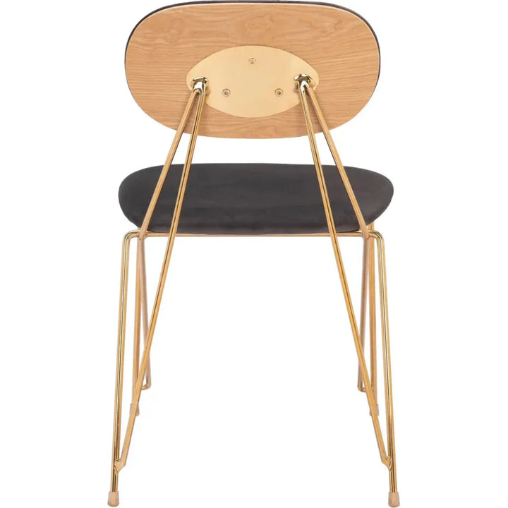 Georges Gray & Gold Armless Dining Chair 2PC - LOOMLAN - Zuo Modern - Dining Chairs