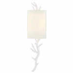 Gesso White Baneberry Wall Sconce Left