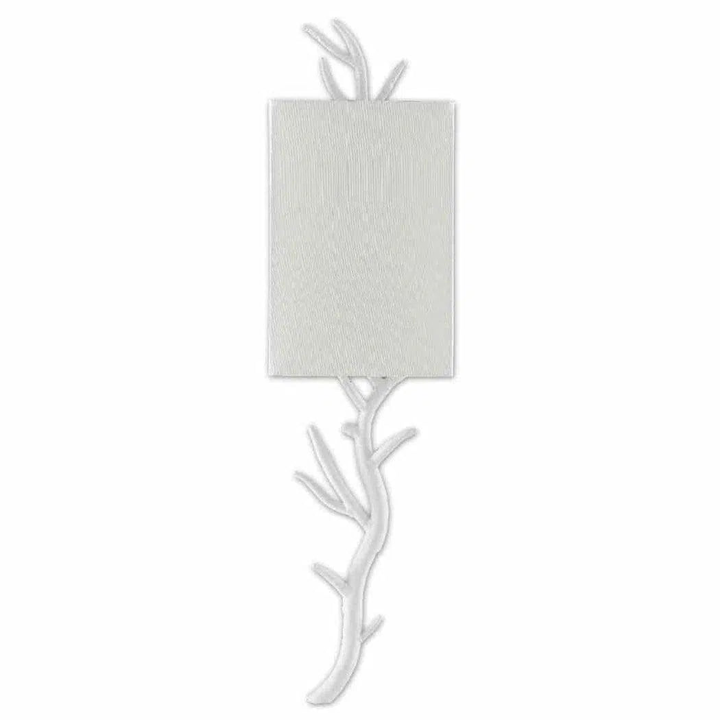 Gesso White Baneberry Wall Sconce Left