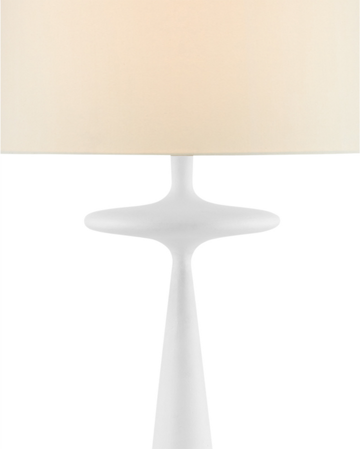 Gesso White Giacomo Floor Lamp-Floor Lamps-Currey & Co-LOOMLAN