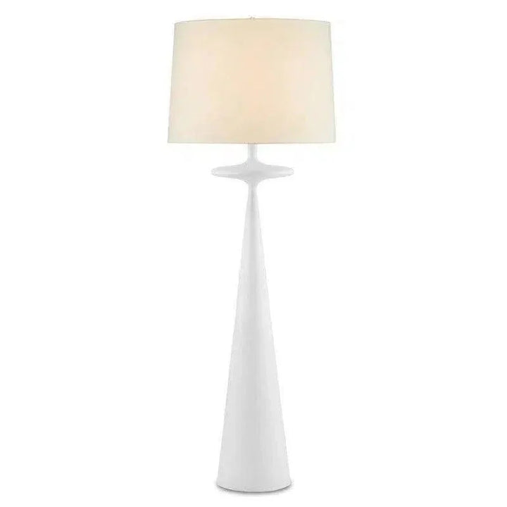 Gesso White Giacomo Floor Lamp-Floor Lamps-Currey & Co-LOOMLAN