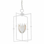 Gesso White Gold Leaf Tulipano Lantern