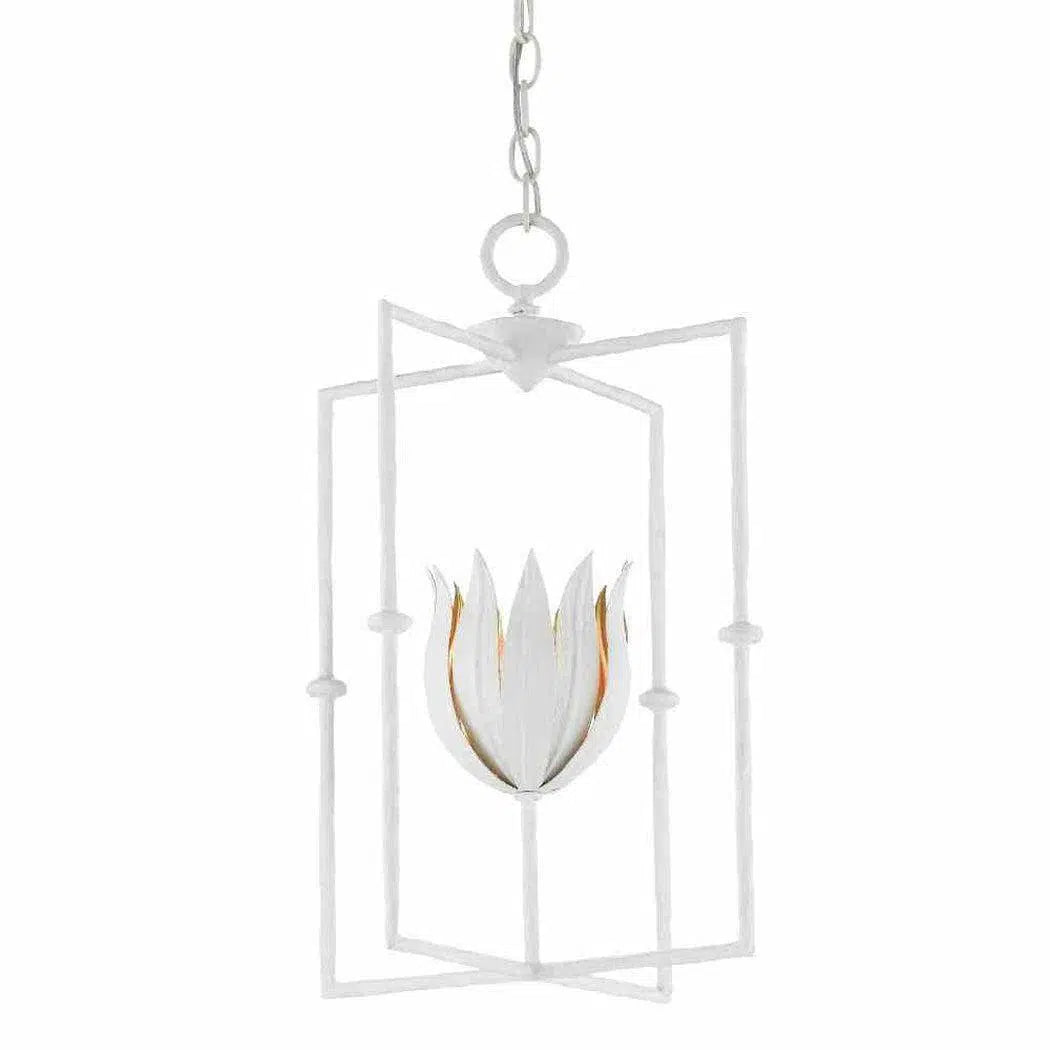 Gesso White Gold Leaf Tulipano Lantern