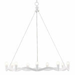 Gesso White Serpentina White Chandelier