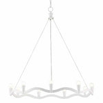 Gesso White Serpentina White Chandelier