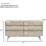 Gia 6 Drawer Dresser