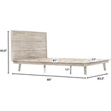 Gia Natural Wood Platform Bed Frame