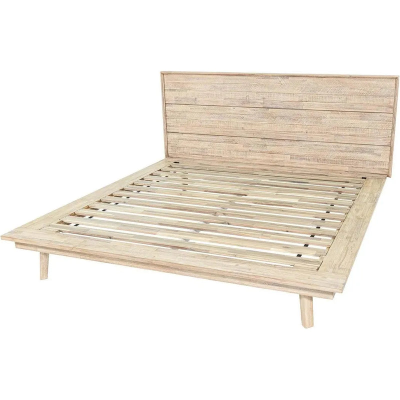 Gia Natural Wood Platform Bed Frame