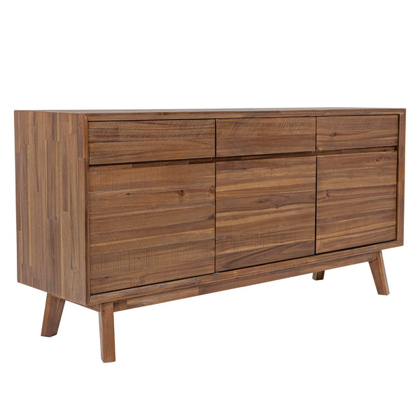 Gia Three Drawers Wood Sideboard