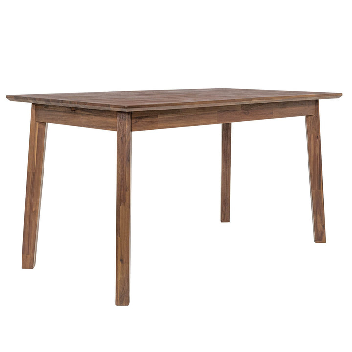 Gia Wooden Extendable Dining Table-Dining Tables-LH Imports-Brown-Small-LOOMLAN