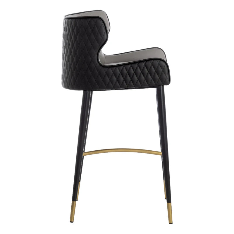 Gianni Leather Barstool-Bar Stools-SUNPAN-LOOMLAN