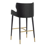 Gianni Leather Barstool-Bar Stools-SUNPAN-LOOMLAN