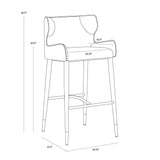 Gianni Leather Barstool-Bar Stools-SUNPAN-LOOMLAN