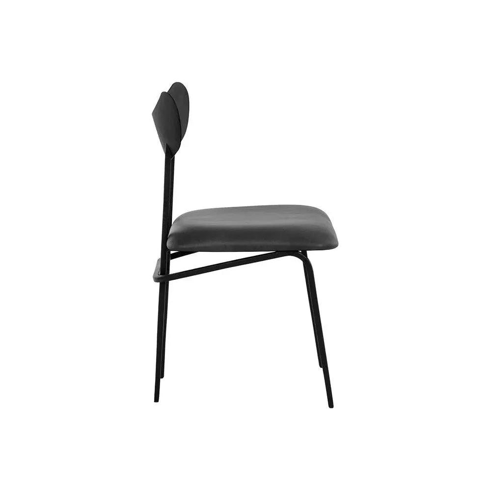 Gibbons Leather Unique Armless Dining Chair