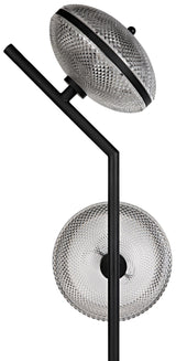 Gibson Floor Lamp, Black Steel-Floor Lamps-Noir-LOOMLAN