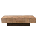Gillian 59 inches Brown Coffee Table Coffee Tables LOOMLAN By LOOMLAN