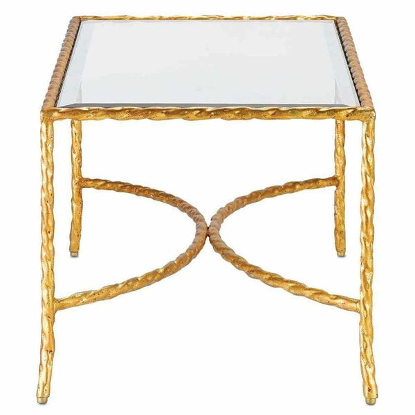 Gilt Bronze Gilt Twist Cocktail Table Coffee Tables LOOMLAN By Currey & Co