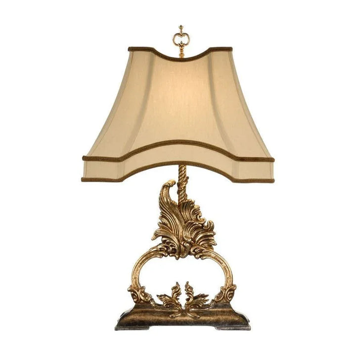 Gilt Flourish Metalic Gold leaf Table Lamp - LOOMLAN - Wildwood - Table Lamps