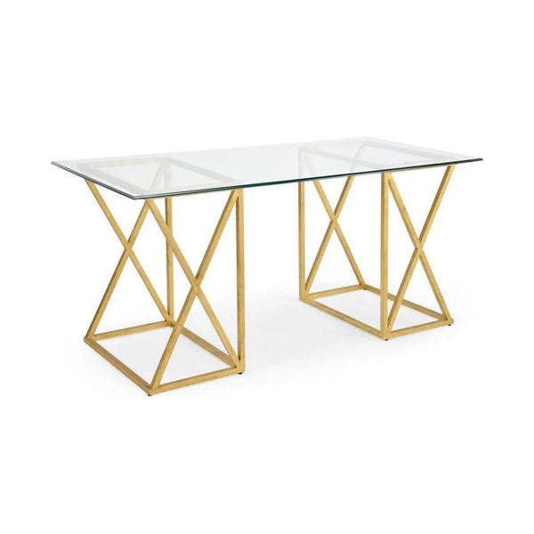 Gilt Golder Iron Made Framed Desk-Home Office Desks-Chelsea House-LOOMLAN