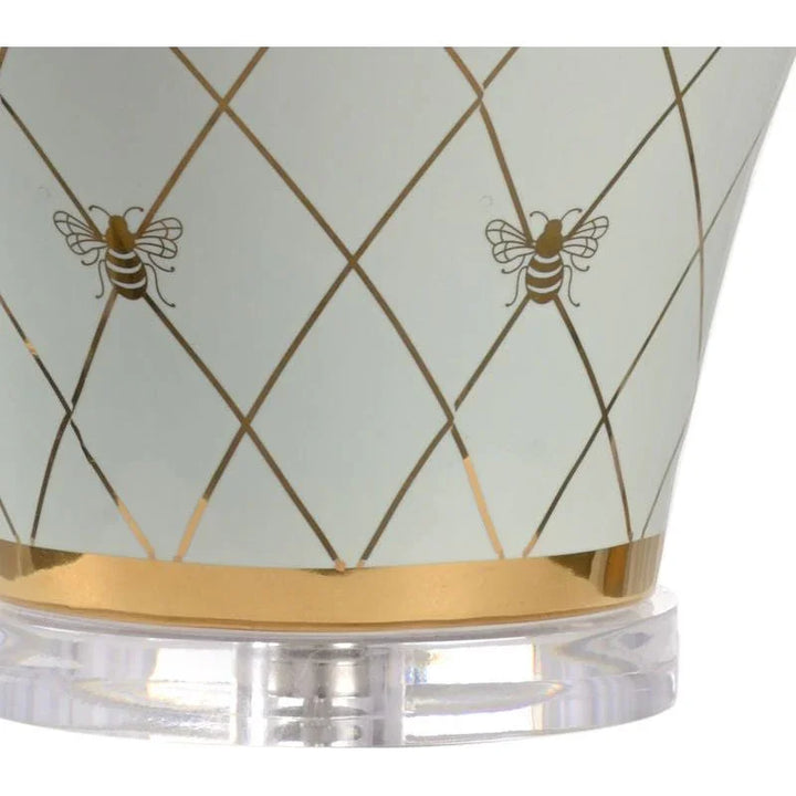 Ginger Jar Ceramic Made With Gold Accents Table Lamp - LOOMLAN - Chelsea House - Table Lamps
