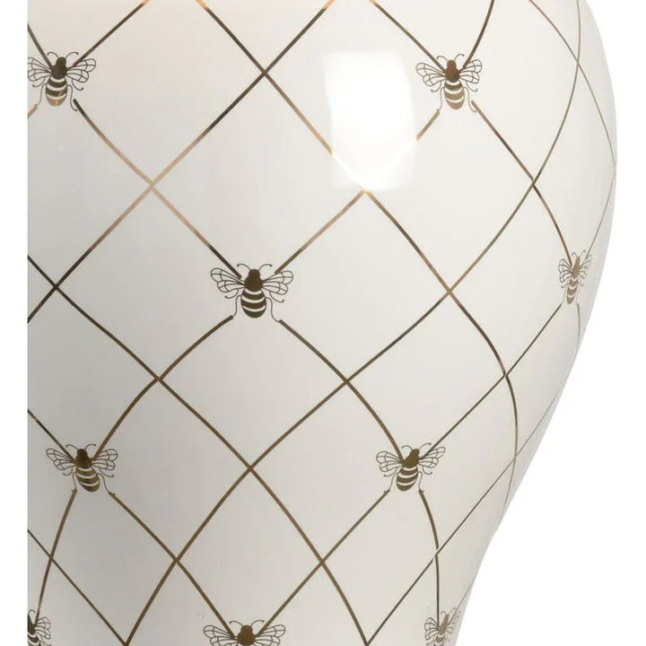Ginger Jar Ceramic Made With Gold Accents Table Lamp - LOOMLAN - Chelsea House - Table Lamps