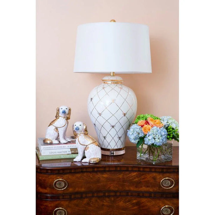 Ginger Jar Ceramic Made With Gold Accents Table Lamp - LOOMLAN - Chelsea House - Table Lamps