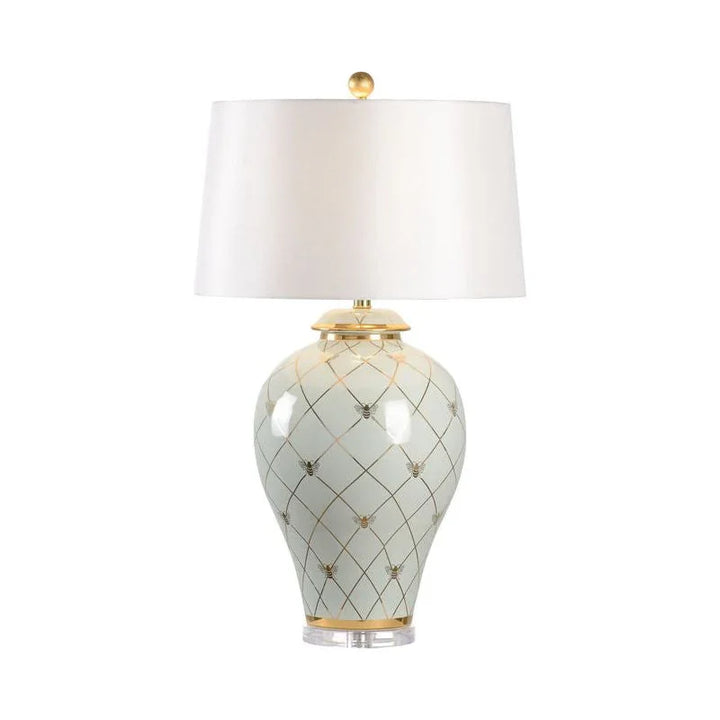Ginger Jar Ceramic Made With Gold Accents Table Lamp - LOOMLAN - Chelsea House - Table Lamps