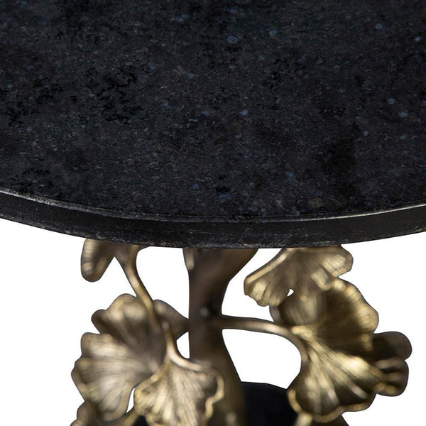 Ginkgo Granite Topped Round End Table