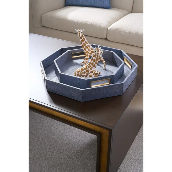 Giraffes Style Ceramic Made Sculpture (Pr) - LOOMLAN - Chelsea House - Statues & Sculptures