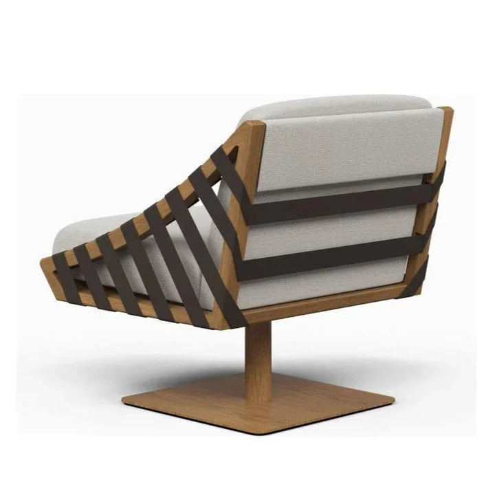 Girona Fabric Elegance Swivel Club Chair - LOOMLAN - Urbia - Club Chairs