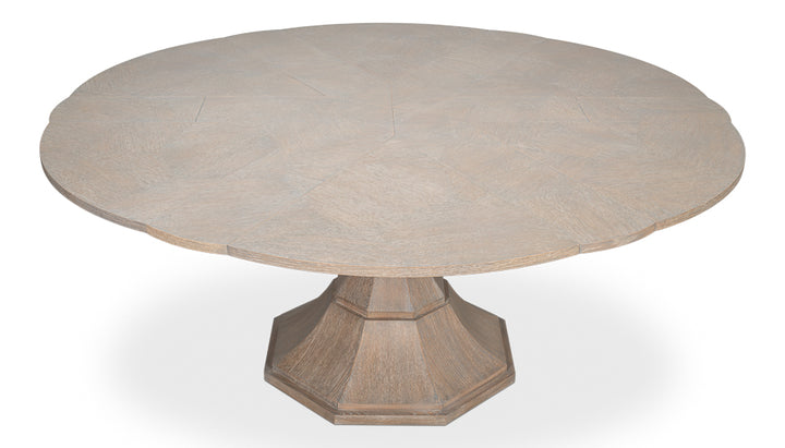 Giselle Jupe Extendable Wooden Dining Table-Dining Tables-Sarreid-LOOMLAN