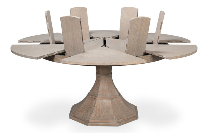 Giselle Jupe Extendable Wooden Dining Table-Dining Tables-Sarreid-LOOMLAN