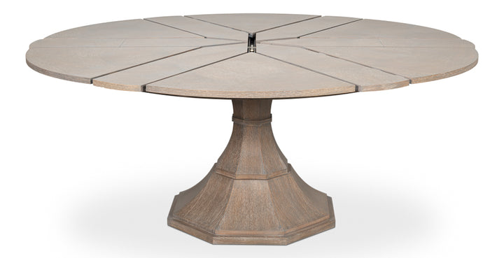 Giselle Jupe Extendable Wooden Dining Table-Dining Tables-Sarreid-LOOMLAN
