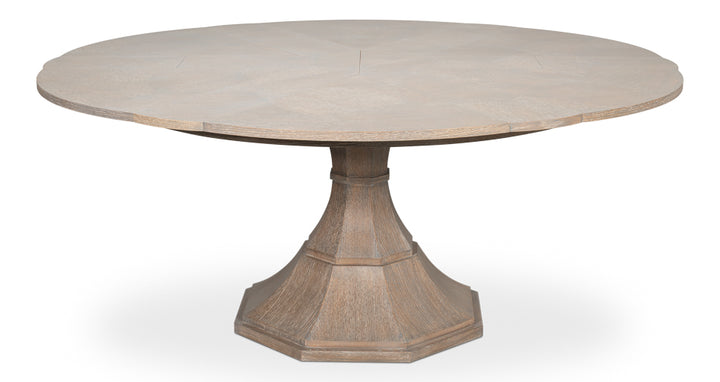 Giselle Jupe Extendable Wooden Dining Table-Dining Tables-Sarreid-LOOMLAN