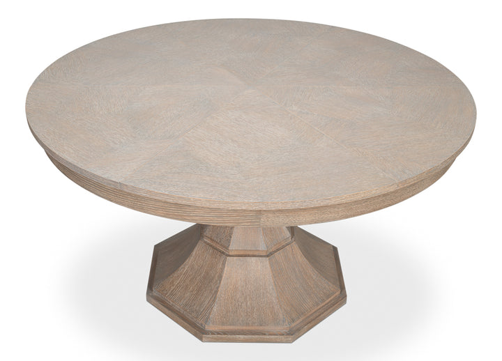 Giselle Jupe Extendable Wooden Dining Table-Dining Tables-Sarreid-LOOMLAN