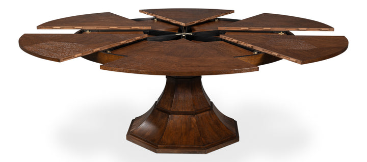 Giselle Jupe Extendable Wooden Dining Table-Dining Tables-Sarreid-Palladio-Medium-LOOMLAN