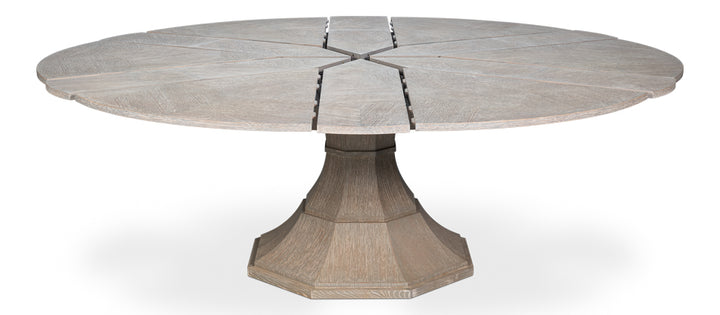 Giselle Jupe Extendable Wooden Dining Table-Dining Tables-Sarreid-LOOMLAN