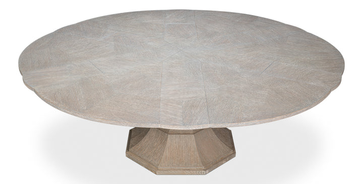 Giselle Jupe Extendable Wooden Dining Table-Dining Tables-Sarreid-LOOMLAN